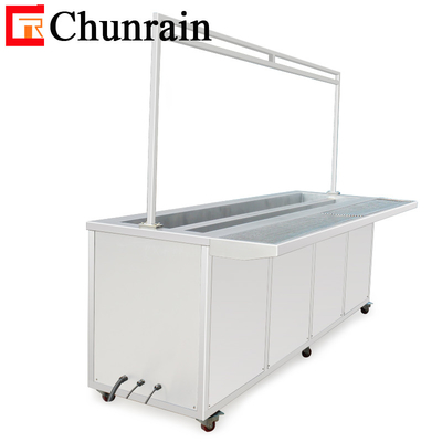 Pulizzatore ad ultrasuoni da 2 metri per tende a finestre sporche 160L doppio serbatoio per tende a finestre